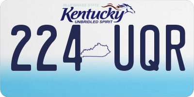 KY license plate 224UQR
