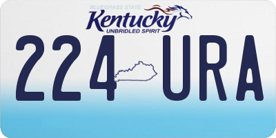 KY license plate 224URA