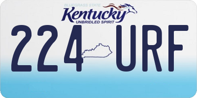 KY license plate 224URF