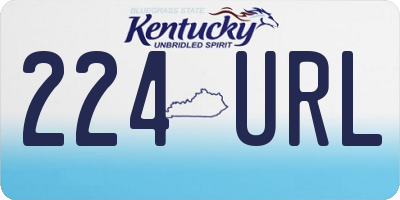 KY license plate 224URL