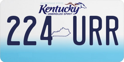 KY license plate 224URR