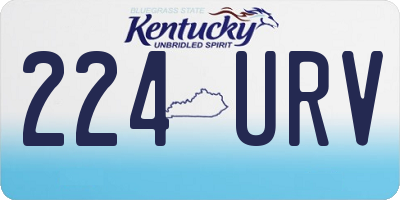KY license plate 224URV