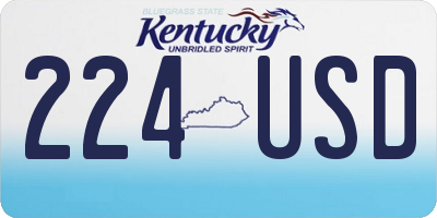 KY license plate 224USD