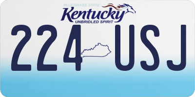 KY license plate 224USJ