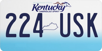 KY license plate 224USK