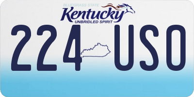 KY license plate 224USO