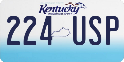 KY license plate 224USP