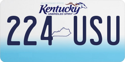 KY license plate 224USU