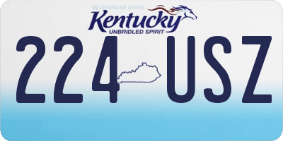 KY license plate 224USZ