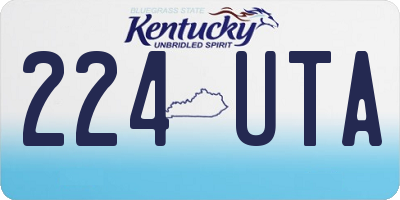 KY license plate 224UTA