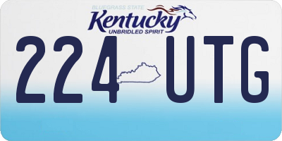KY license plate 224UTG