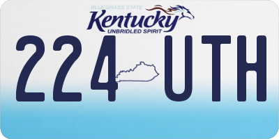 KY license plate 224UTH