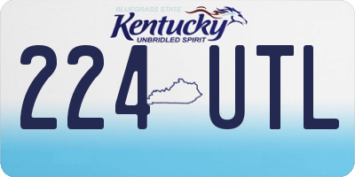 KY license plate 224UTL