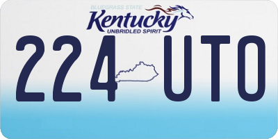 KY license plate 224UTO