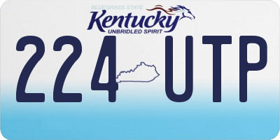 KY license plate 224UTP