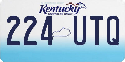 KY license plate 224UTQ