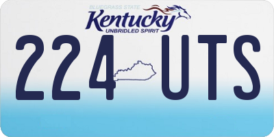 KY license plate 224UTS