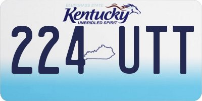 KY license plate 224UTT