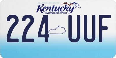 KY license plate 224UUF