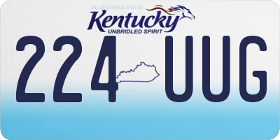 KY license plate 224UUG