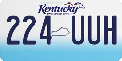 KY license plate 224UUH