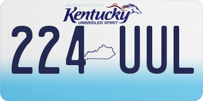 KY license plate 224UUL