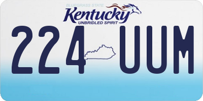 KY license plate 224UUM