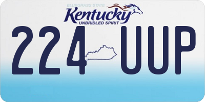 KY license plate 224UUP