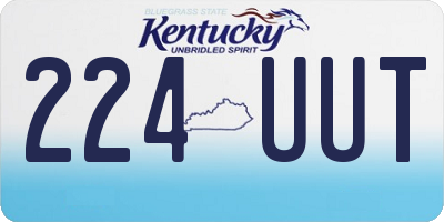 KY license plate 224UUT