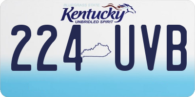 KY license plate 224UVB