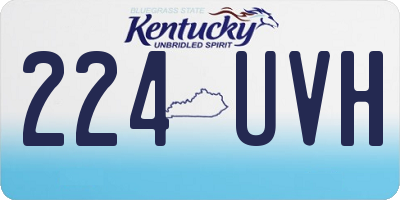 KY license plate 224UVH