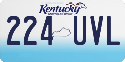 KY license plate 224UVL