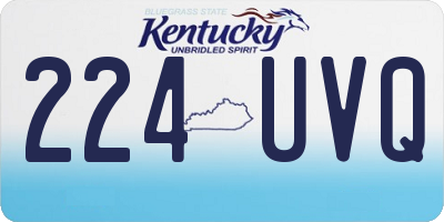 KY license plate 224UVQ