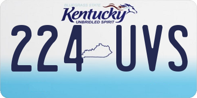 KY license plate 224UVS