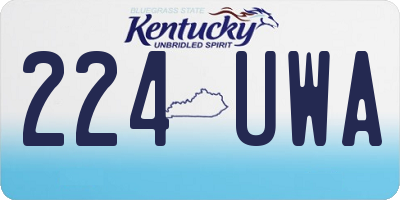KY license plate 224UWA