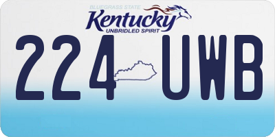 KY license plate 224UWB