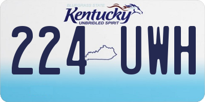 KY license plate 224UWH