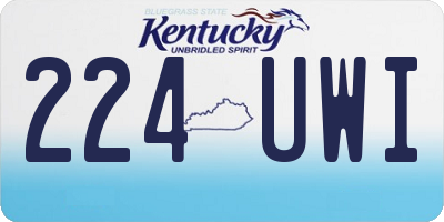 KY license plate 224UWI