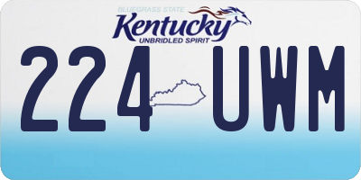 KY license plate 224UWM