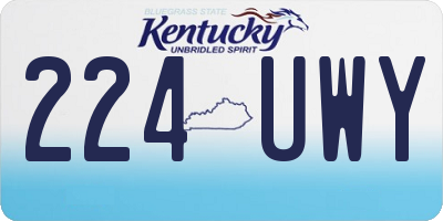 KY license plate 224UWY