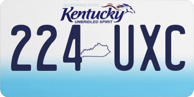 KY license plate 224UXC