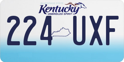 KY license plate 224UXF
