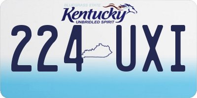 KY license plate 224UXI