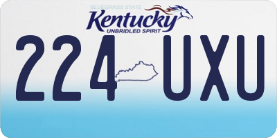 KY license plate 224UXU