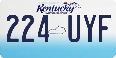 KY license plate 224UYF