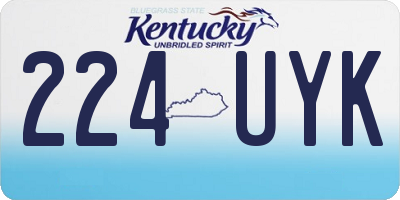 KY license plate 224UYK