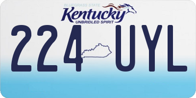 KY license plate 224UYL