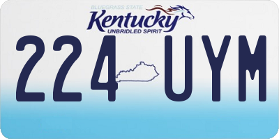 KY license plate 224UYM