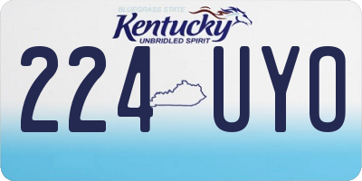 KY license plate 224UYO