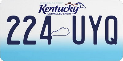KY license plate 224UYQ